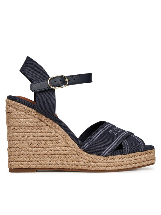 Tommy Hilfiger Tommy Hilfiger Espadrilles Tommy Hilfiger Espad High Wedge FW0FW08668 Sötétkék