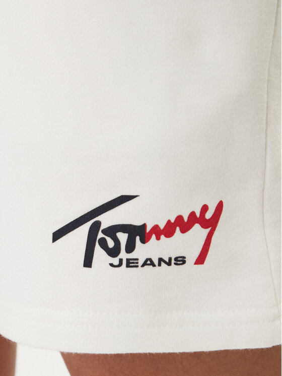 Tommy Jeans Tommy Jeans Sporta šorti Signature DM0DM23017 Balts Regular Fit