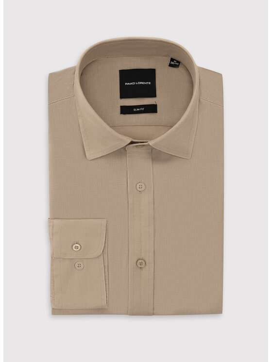 Pako Lorente Pako Lorente Koszula P26SF-1X-021 Beżowy Slim Fit