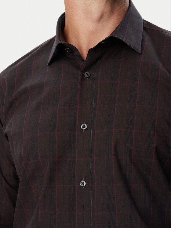 HUGO HUGO Košeľa Valerio 50570567 Tmavo hnedá Modern Fit