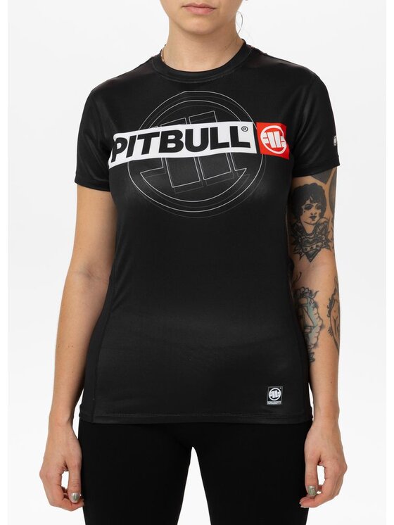 PITBULL PITBULL Koszulka techniczna HILLTOP SPORTS Czarny Regular Fit