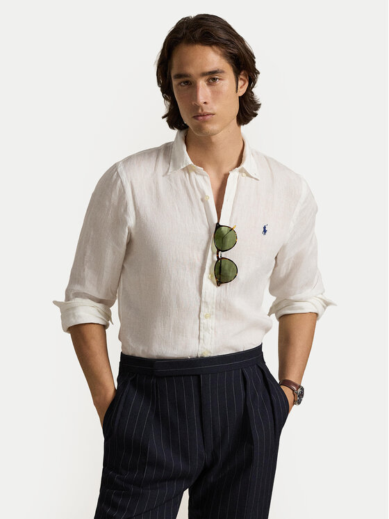 Polo Ralph Lauren Cămașă 710968915014 Alb Slim Fit