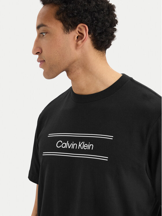 Calvin Klein Calvin Klein Tričko SS 20s EU LV04LG813G Čierna Regular Fit