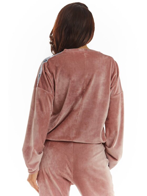 Awama Awama Bluza A374 Różowy Basic Fit