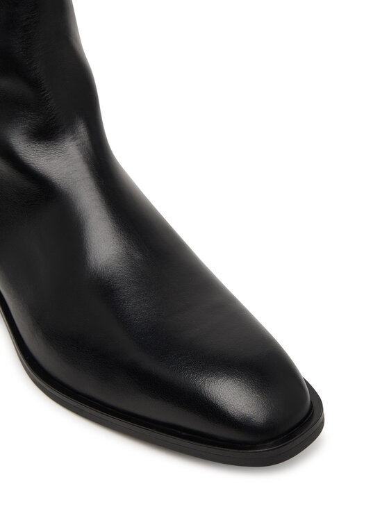 Calvin Klein Calvin Klein Kozačky Slim Clean Zip Boot Lth HM0HM02007 Černá