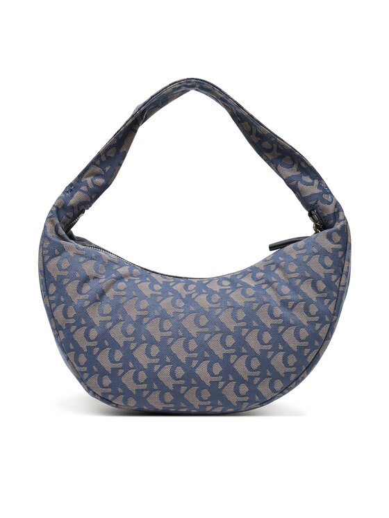 Calvin Klein Calvin Klein Torebka Ckj Monogram Pinched Medium Shou LV04F3206G Niebieski