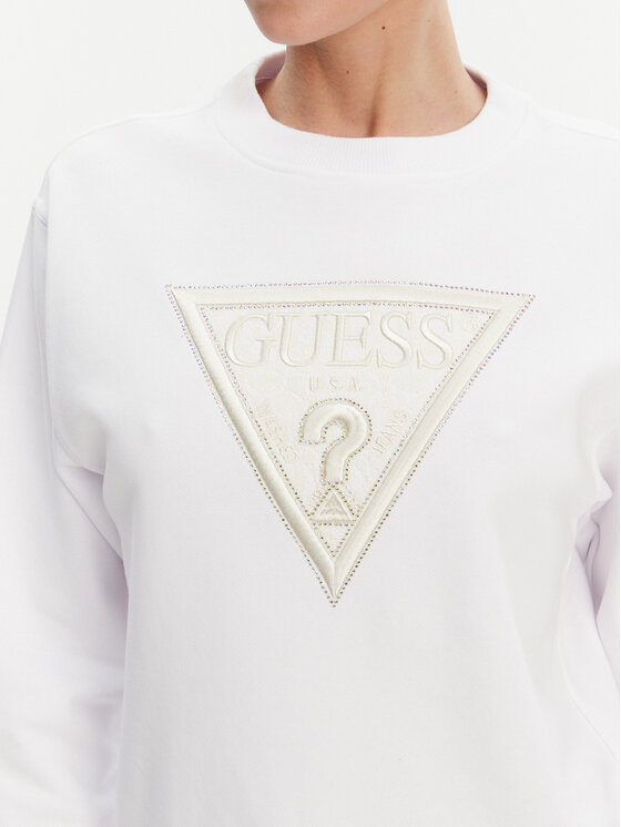 Guess Guess Felpa W5GQ12KBKM0 Bianco Regular Fit