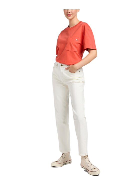 Lee Lee Jeansy 112348944 Biały Regular Fit