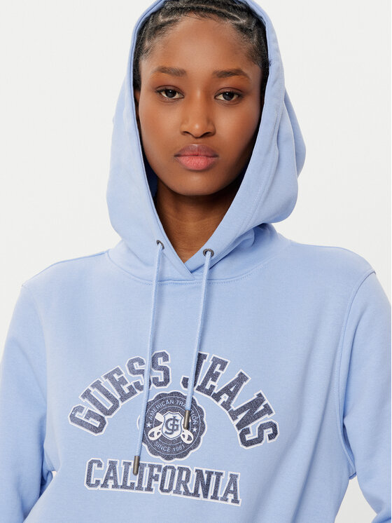 Guess Guess Bluză W5RQ29 K68I4 Albastru Regular Fit