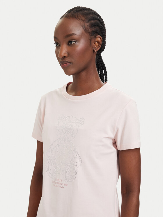 Guess Guess T-Shirt V6GI12 K3325 Rosa Regular Fit
