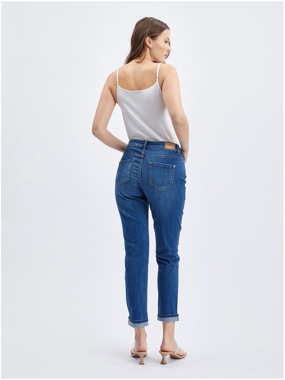 Orsay Orsay Jeansy 314089-548000__40 Granatowy Boyfriend Fit