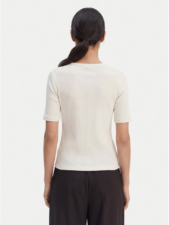 Calvin Klein Calvin Klein Тишърт Varigated LV044F211G Екрю Slim Fit