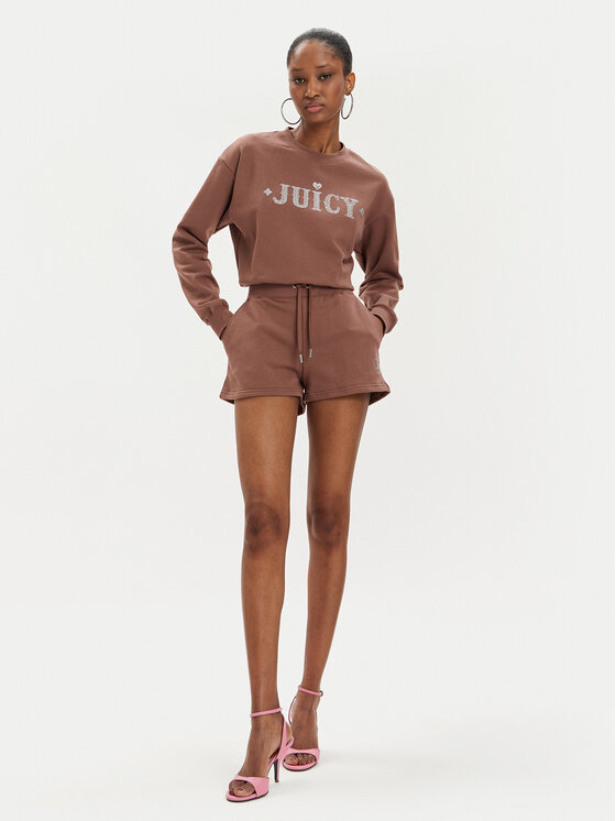 Juicy Couture Juicy Couture Szorty sportowe Sully Rodeo JCBHS223825 Brązowy Regular Fit