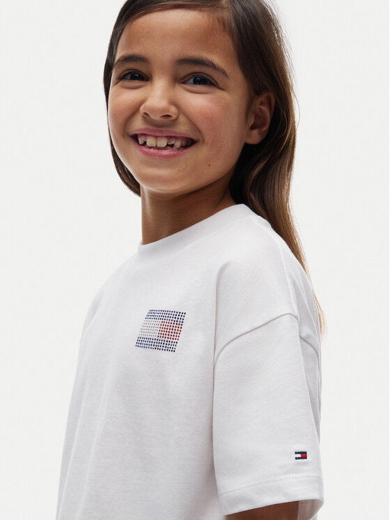 Tommy Hilfiger Tommy Hilfiger Póló KG0KG09465 Fehér Regular Fit