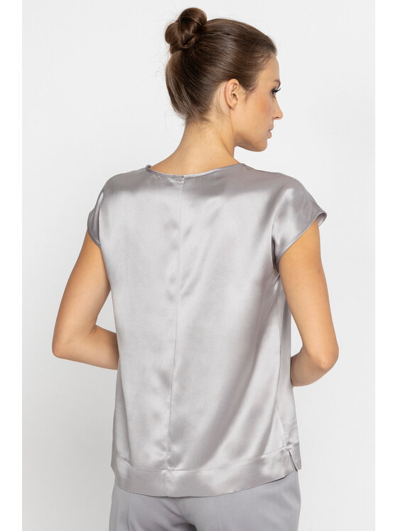 Deni Cler Milano Deni Cler Milano Top W-DC-0053-D5-L1-80-1 Szary Regular Fit