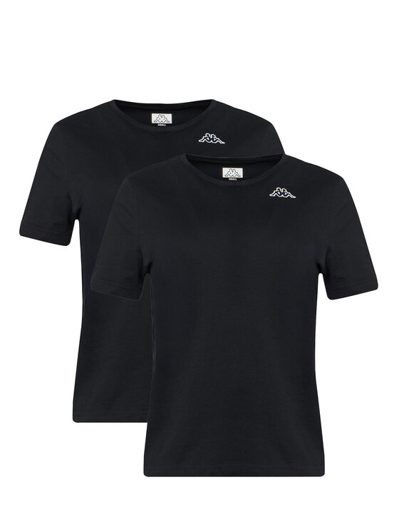 Kappa Kappa Marškinėlių komplektas Logo Alyce 322564W Juoda Regular Fit