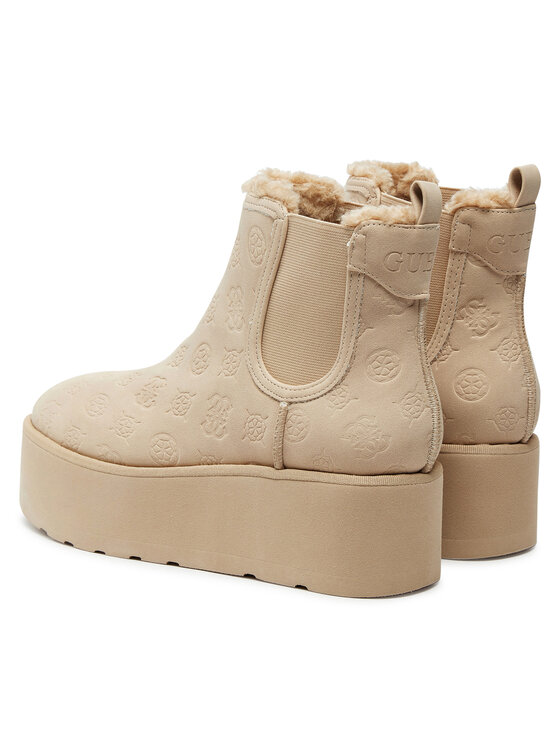 Guess Guess Polokozačky Jilaine FLFJIL FAL10 Béžová