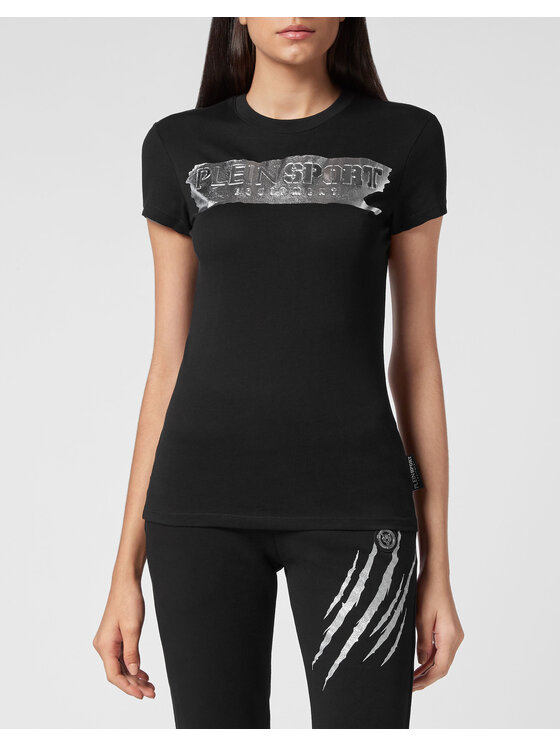 Plein Sport Plein Sport T-Shirt 3035 Czarny Regular Fit