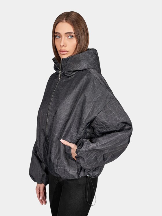 MADE BY SOCIETY MADE BY SOCIETY Kurtka anorak Jacheta Fumo- J27732 Szary Basic Fit
