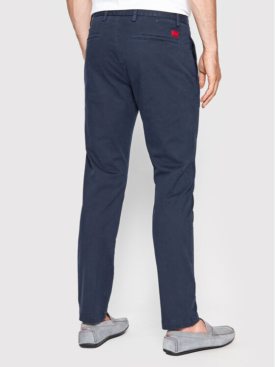 HUGO Hugo Čino bikses David222D 50468314 Tumši zils Slim Fit