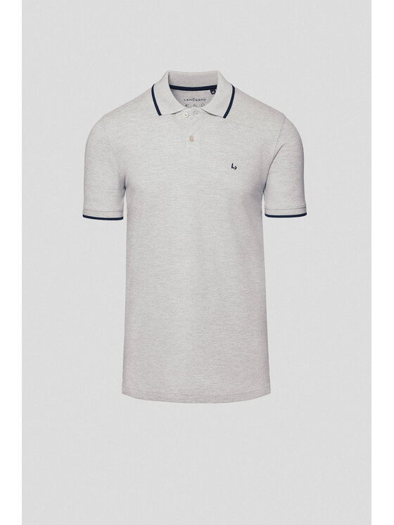 Lancerto Lancerto Polo Borin PO073125000009 Szary Regular Fit