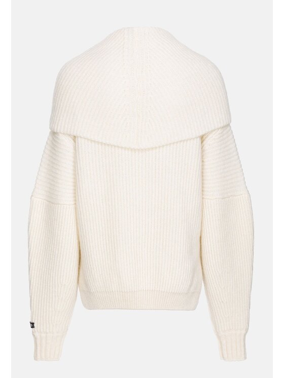PINKO Pinko Sweter PINKO SPHYNX MAGLIA COSTA MISTO MOHAIR - 104493-A282 Biały Regular Fit