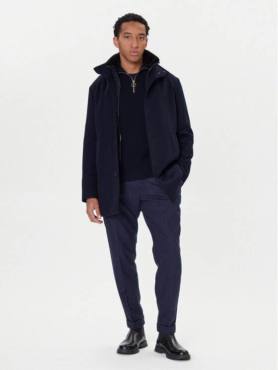 Paul&Shark Paul&Shark Μάλλινο παλτό 15312418 Σκούρο μπλε Regular Fit