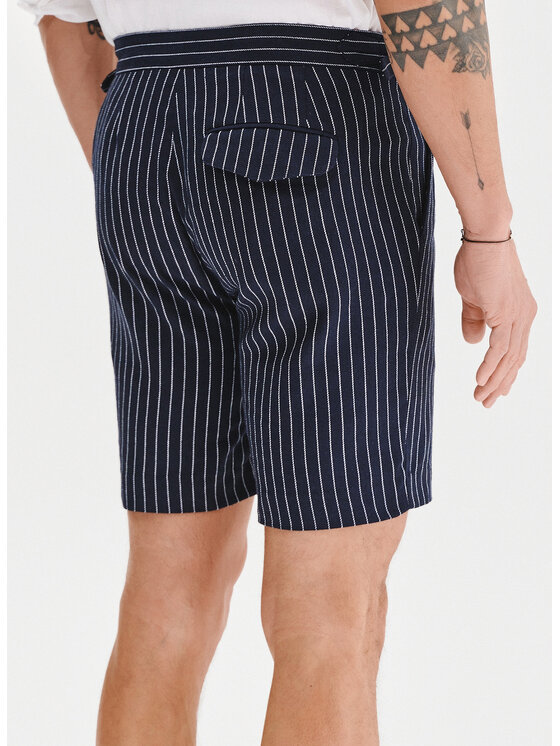 Pako Lorente Pako Lorente Szorty materiałowe P25SF-WS-003 Granatowy Classic Fit