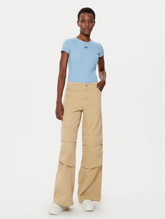HUGO HUGO Póló Easy 50523924 Kék Slim Fit