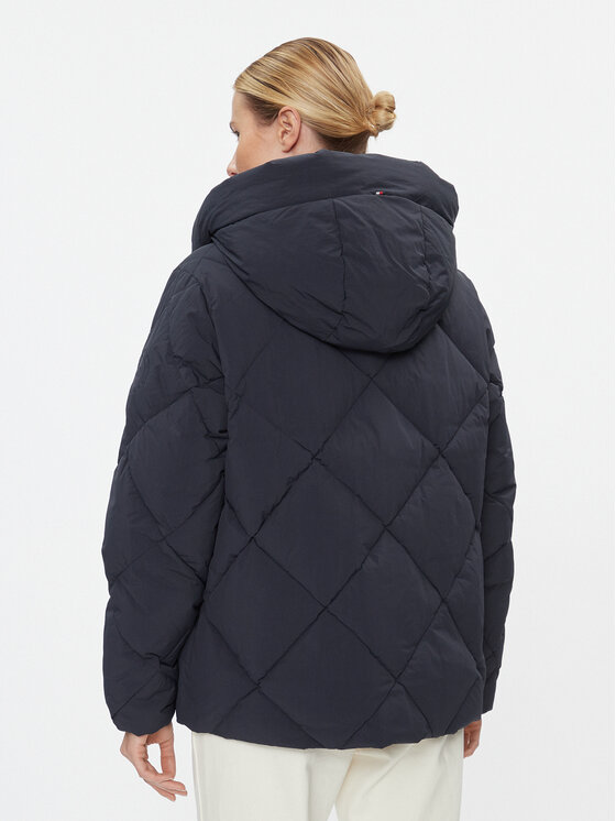 Tommy Hilfiger Tommy Hilfiger Μπουφάν πουπουλένιο Diamond Baffle WW0WW40199 Σκούρο μπλε Relaxed Fit