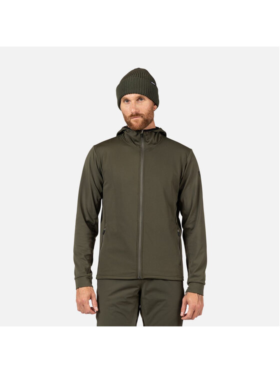 Rossignol Rossignol Bluza techniczna Mid Layer Stretch Hoodie Zielony ciemny Regular Fit