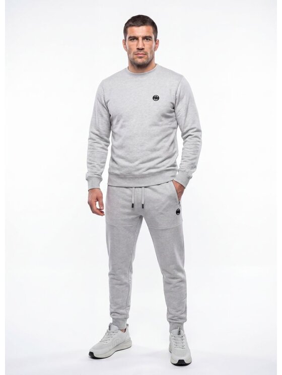 PITBULL PITBULL Bluza SMALL LOGO Szary Regular Fit