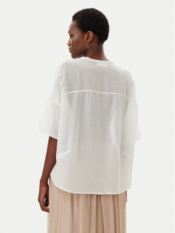 ViCOLO ViCOLO Сорочка TD0648 Білий Loose Fit