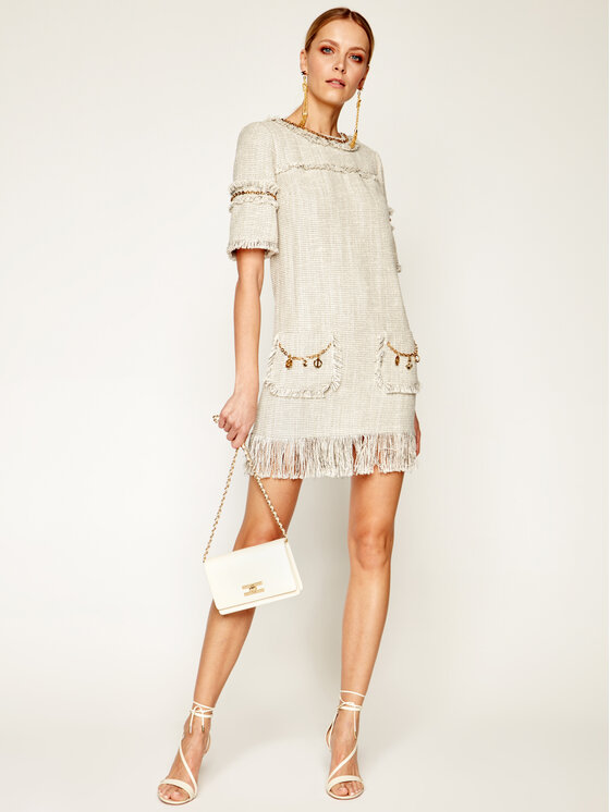 Elisabetta Franchi Elisabetta Franchi Koktélruha AB-003-03E2-V599 Bézs Slim Fit