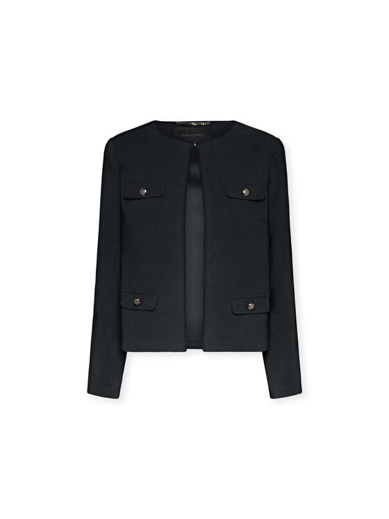Elena Mirò Elena Mirò Giacca di transizione R054P000090N033 Nero Boxy Fit