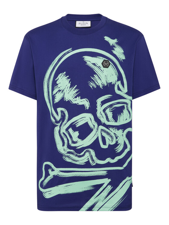 PHILIPP PLEIN PHILIPP PLEIN T-Shirt 24639 Niebieski jasny Regular Fit