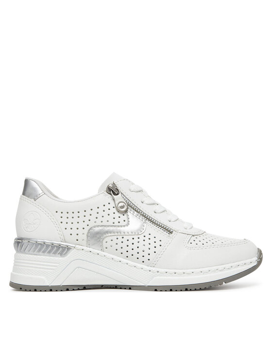 Rieker Rieker Sneakersy N4340-80 Biały