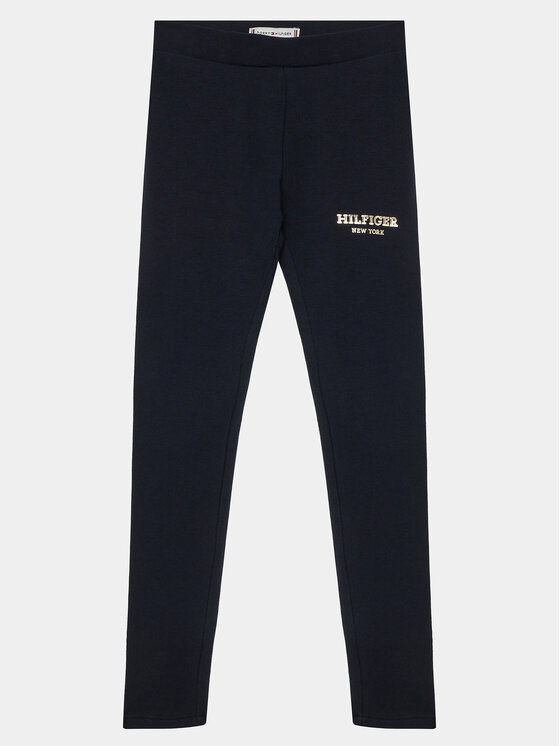 Gyerek Leggings Tommy Hilfiger, Méret: 16Y, Kék, Monotype Legging KG0KG07754