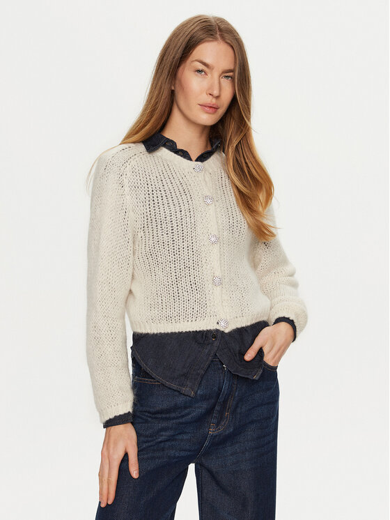ViCOLO ViCOLO Kardigāns 33013S Écru Regular Fit