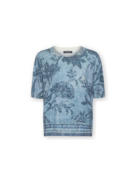 Elena Mirò Elena Mirò T-shirt M608Z000757N0S3 Blu Regular Fit