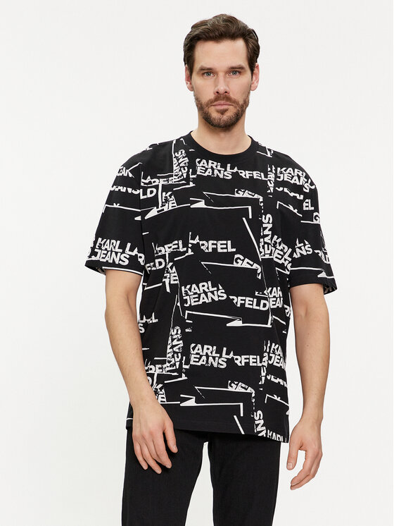 Karl Lagerfeld Jeans Karl Lagerfeld Jeans Тишърт 240D1709 Черен Relaxed Fit