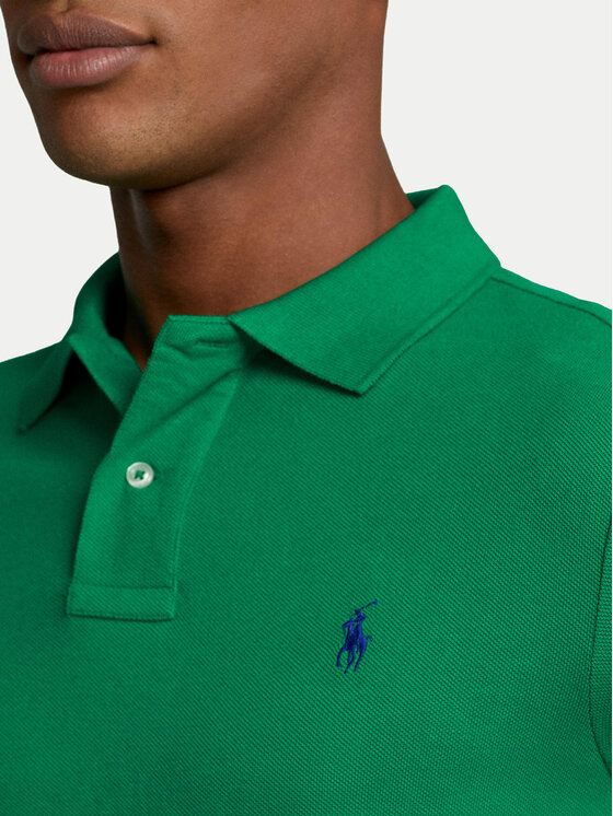 Polo Ralph Lauren Polo Ralph Lauren Тениска с яка и копчета 710782592017 Зелен Custom Slim Fit