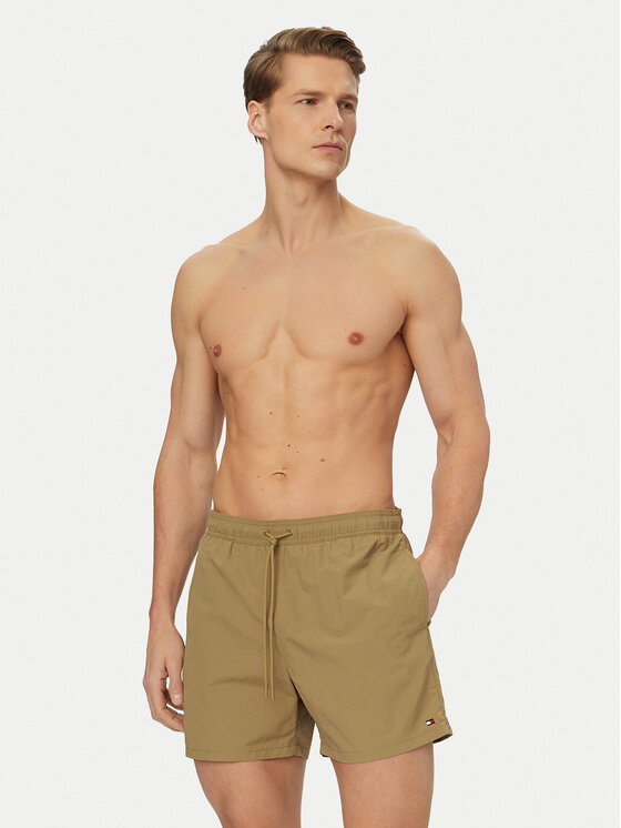 Tommy Hilfiger Tommy Hilfiger Plavecké šortky UM0UM03477 Kaki Regular Fit