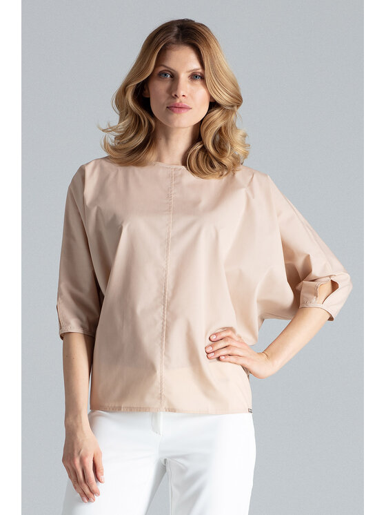 FIGL FIGL Blúzka M563 Béžová Regular Fit