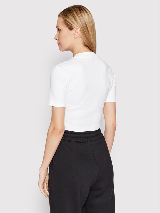 adidas T-Shirt adicolor Essentials Rib Cropped HF3394 Weiß Regular Fit |  Modivo.at