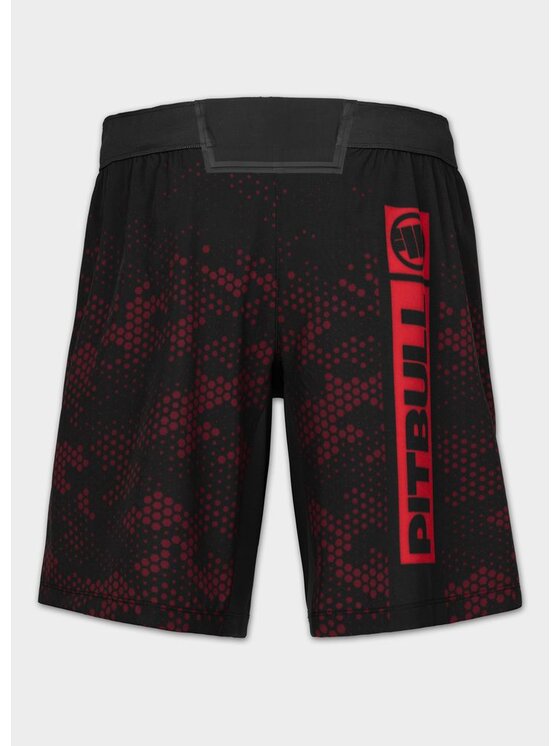 PITBULL PITBULL Szorty sportowe HEX CAMO HILLTOP Czarny Regular Fit