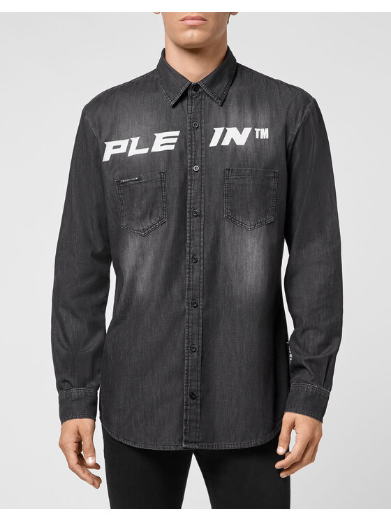 PHILIPP PLEIN PHILIPP PLEIN camicia di jeans 5173 Grigio Regular Fit