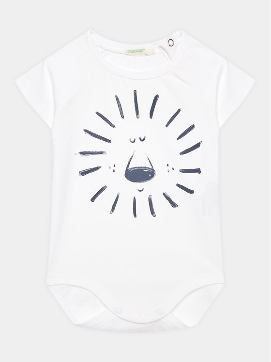 United Colors Of Benetton United Colors Of Benetton Bērnu bodijs 3P4ZAB00C Balts Regular Fit
