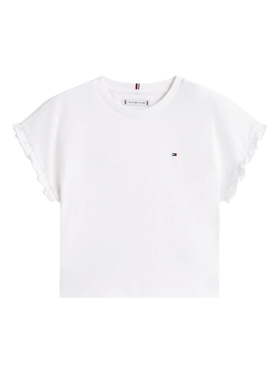 Tommy Hilfiger Tommy Hilfiger T-Shirt KG0KG08970 D Biały Regular Fit
