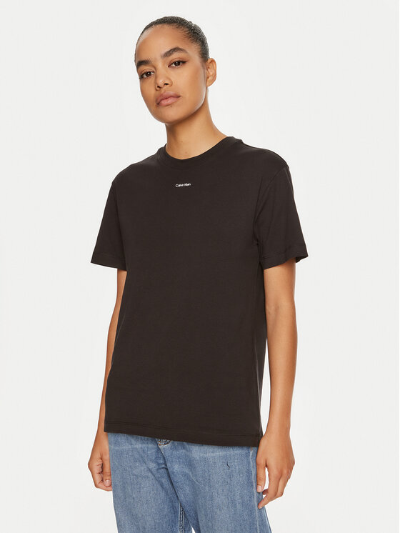 Calvin Klein Calvin Klein Póló Nano Logo K20K207519 Fekete Regular Fit